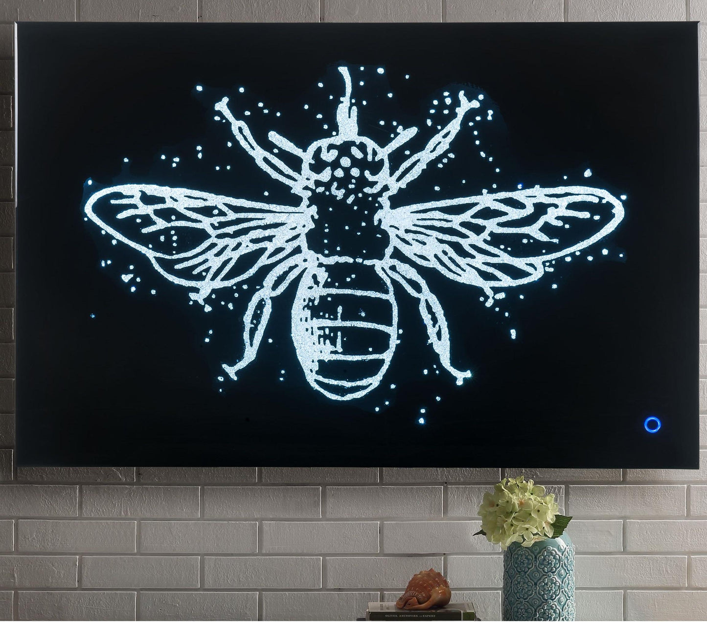 Décoration murale en verre fumé et faux cristal Vedris (LED)