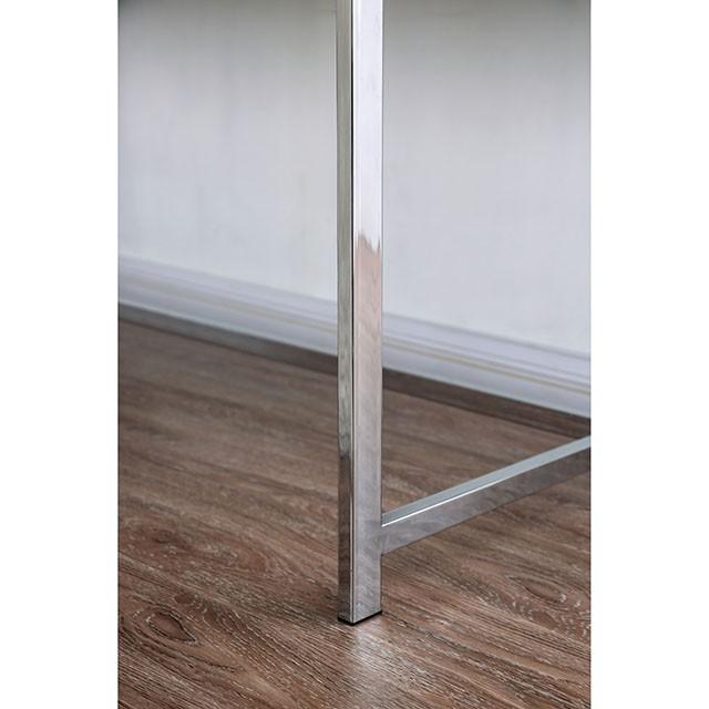 Bureau d'ordinateur Loke blanc/chrome