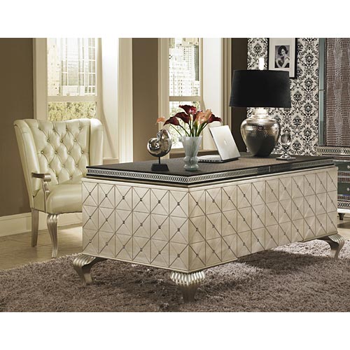 Chaise de bureau AICO Hollywood Swank en nacre crème 03244-14