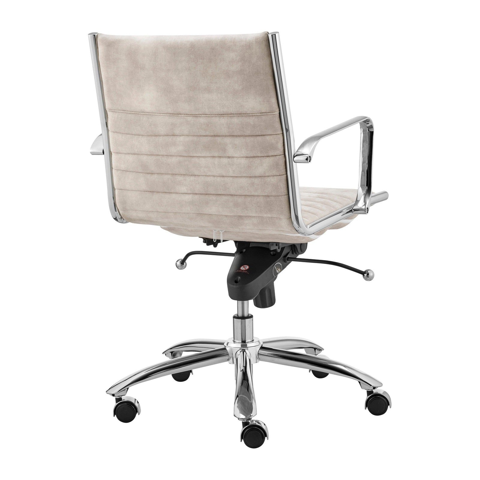 Chaise de bureau à dossier bas Dirk de style européen en velours