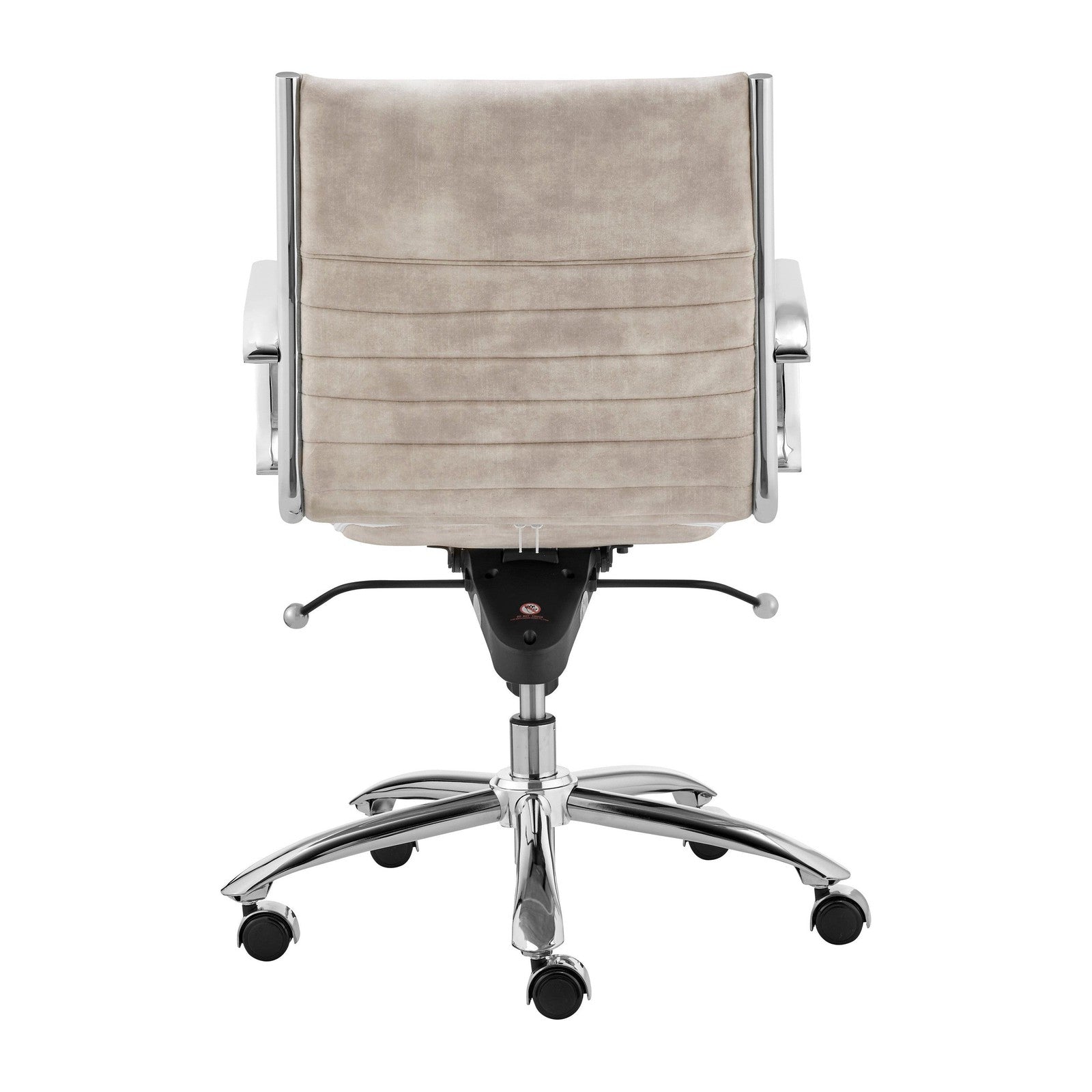 Chaise de bureau à dossier bas Dirk de style européen en velours