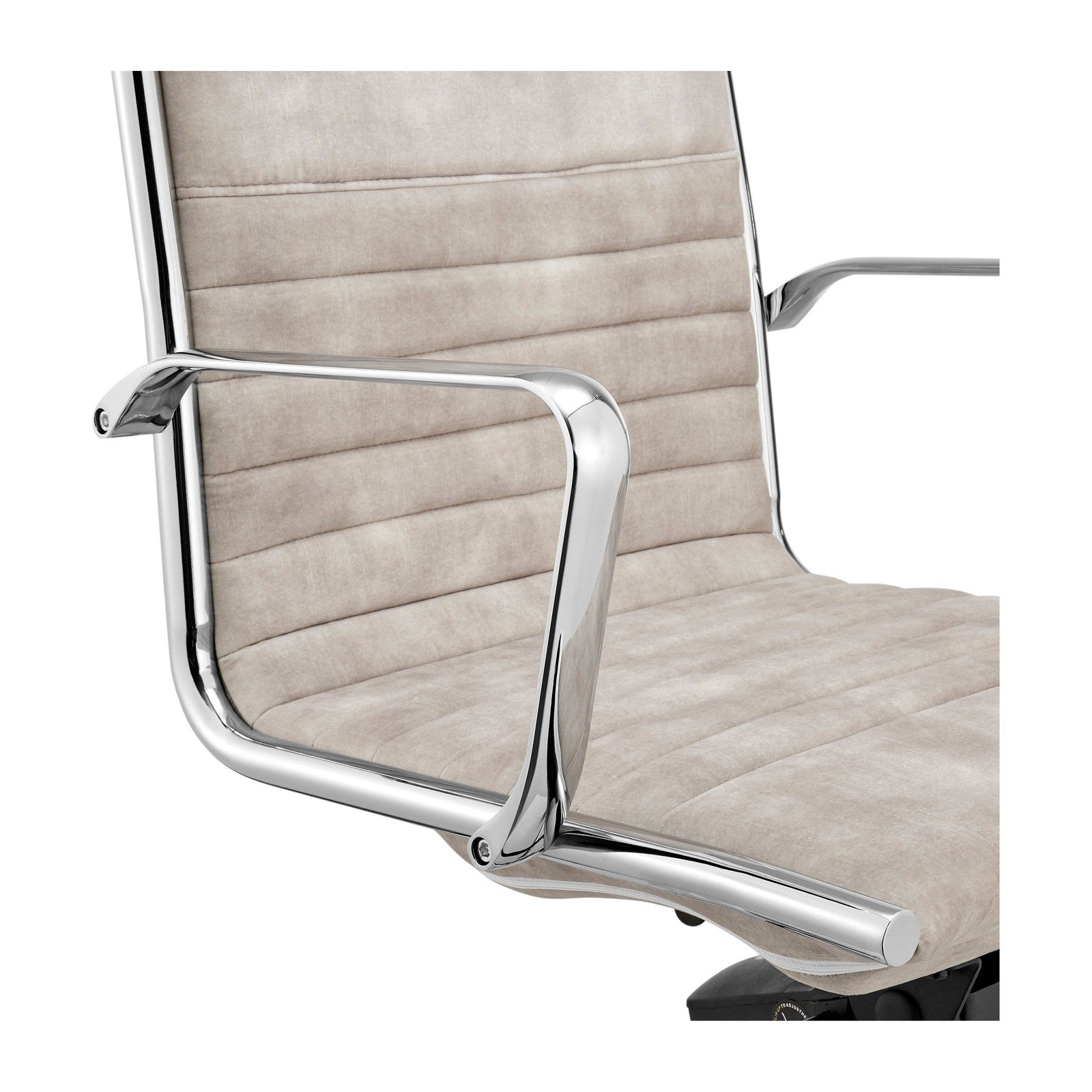 Chaise de bureau à dossier bas Dirk de style européen en velours