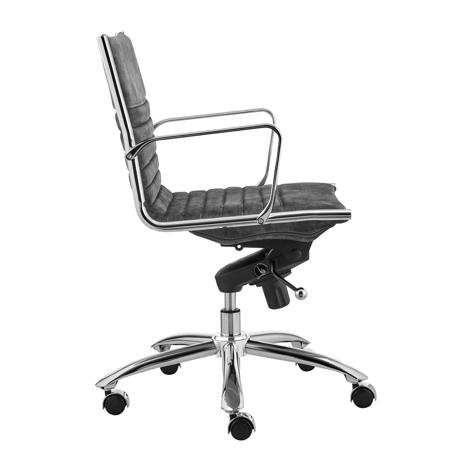 Chaise de bureau à dossier bas Dirk de style européen en velours