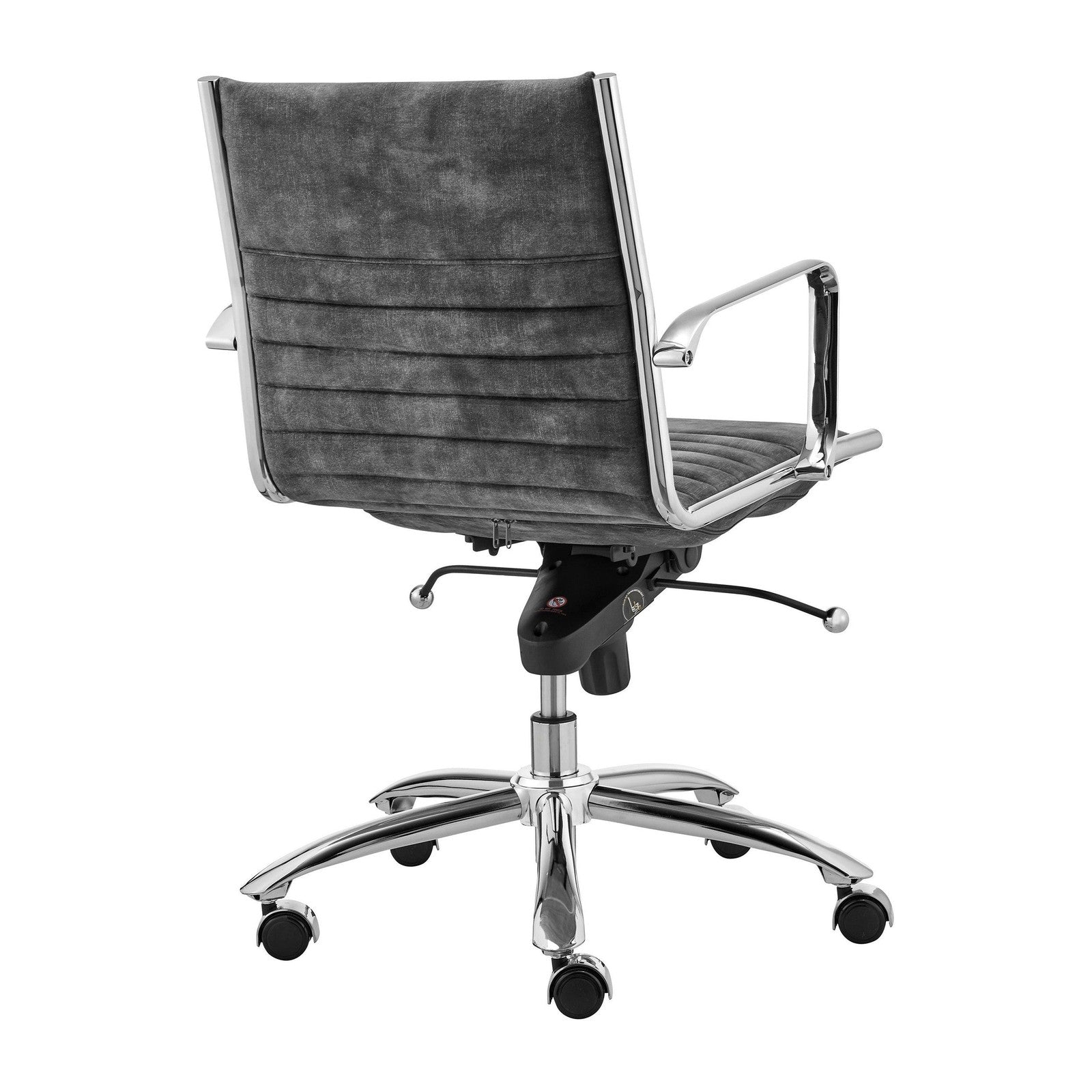 Chaise de bureau à dossier bas Dirk de style européen en velours