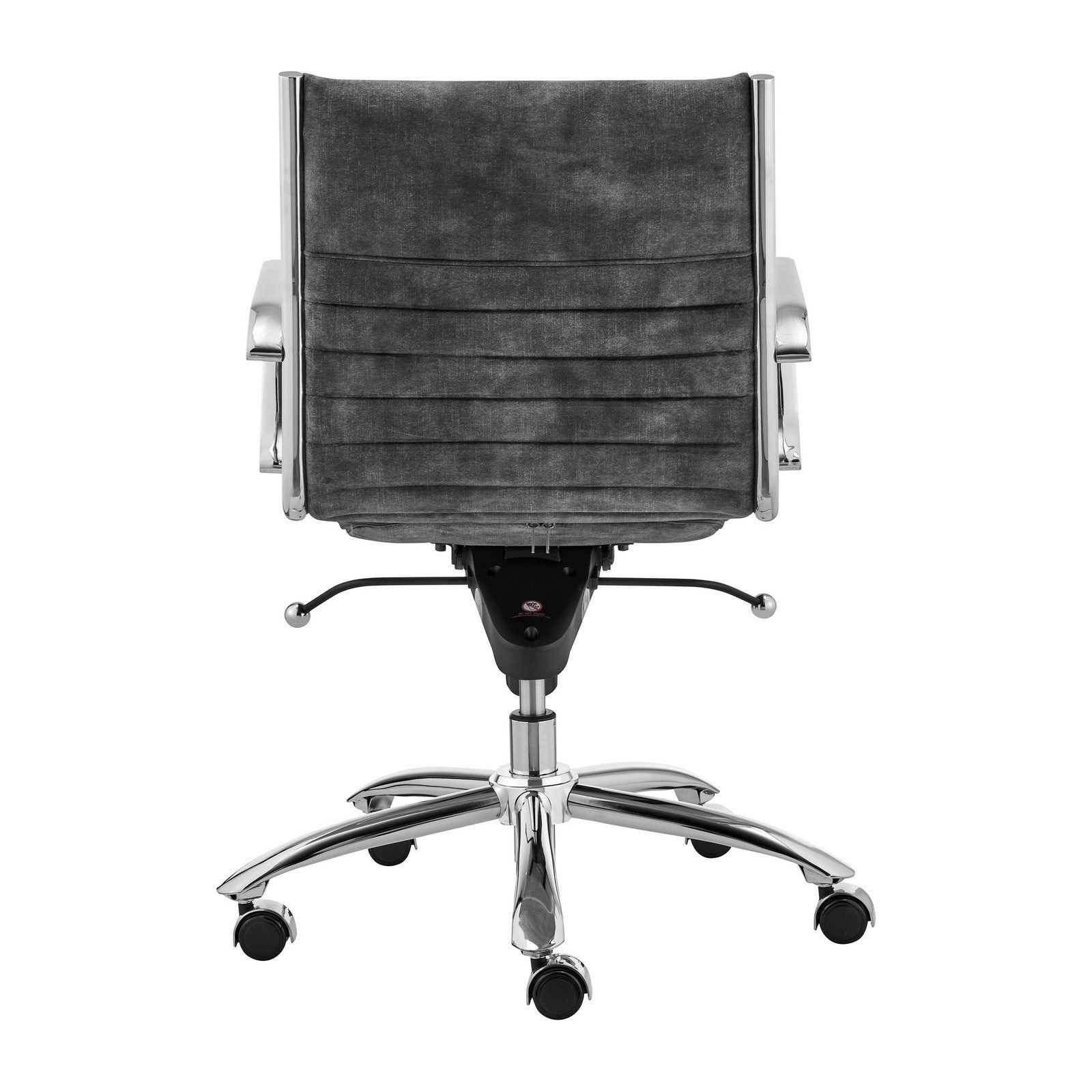Chaise de bureau à dossier bas Dirk de style européen en velours