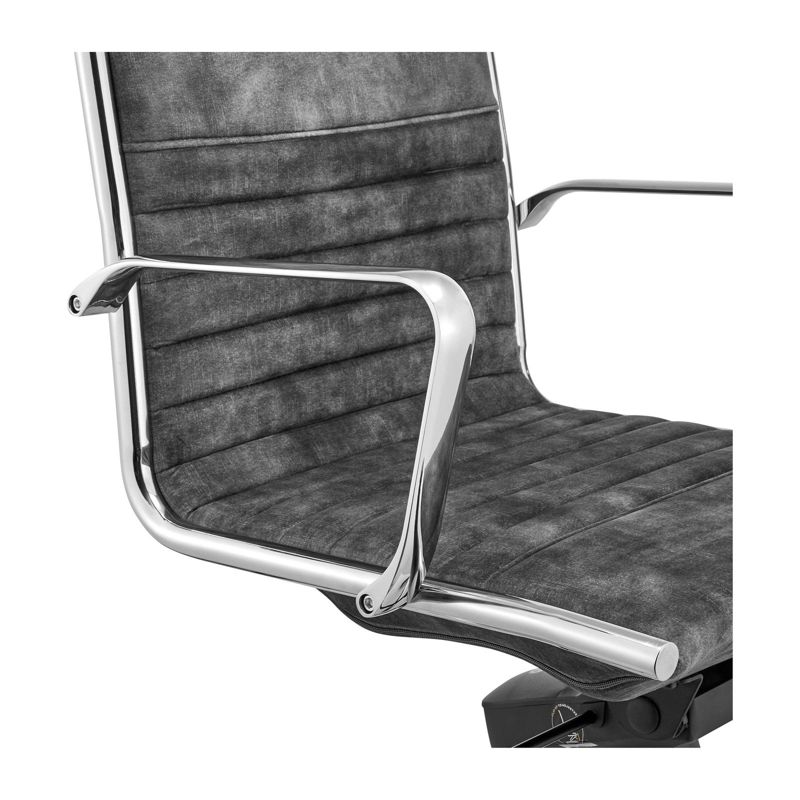 Chaise de bureau à dossier bas Dirk de style européen en velours