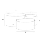 Tables basses Sunpan Neo - Lot de 3