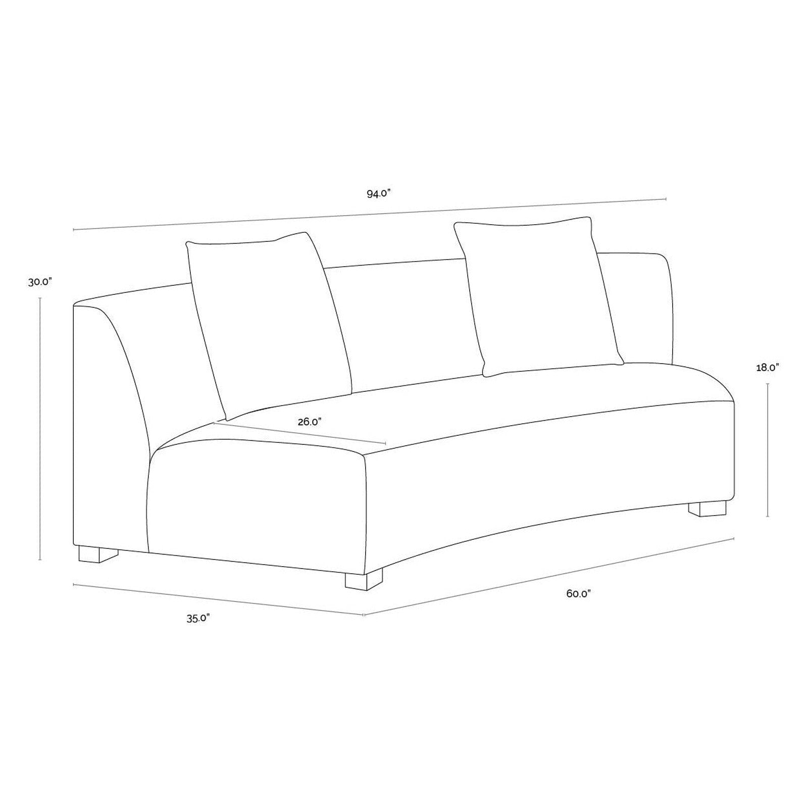 Canapé modulaire Sunpan Sarasota