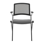 Chaise visiteur empilable Hilma de style européen - Lot de 2