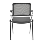 Chaise visiteur empilable Hilma de style européen - Lot de 2