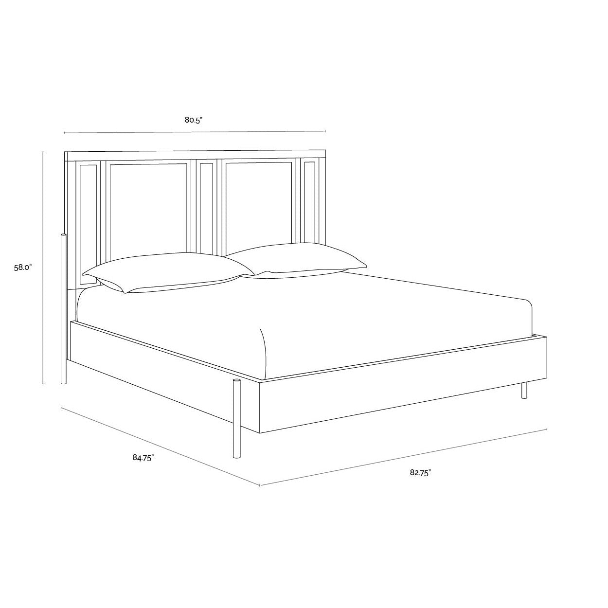 Lit king-size Sunpan Avida