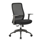 Chaise de bureau à dossier moyen Kasper de style européen