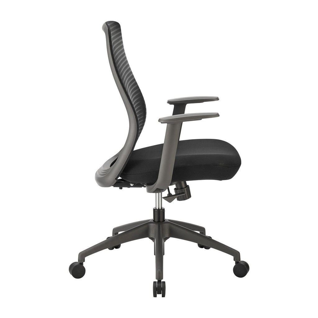 Chaise de bureau à dossier moyen Kasper de style européen