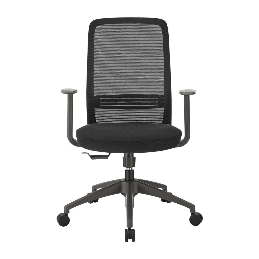 Chaise de bureau à dossier moyen Kasper de style européen