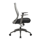 Chaise de bureau à dossier moyen Kasper de style européen