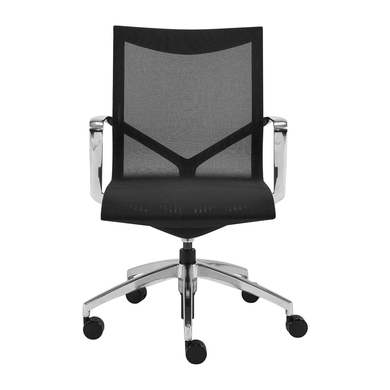 Chaise de bureau à dossier bas Tertu de style européen
