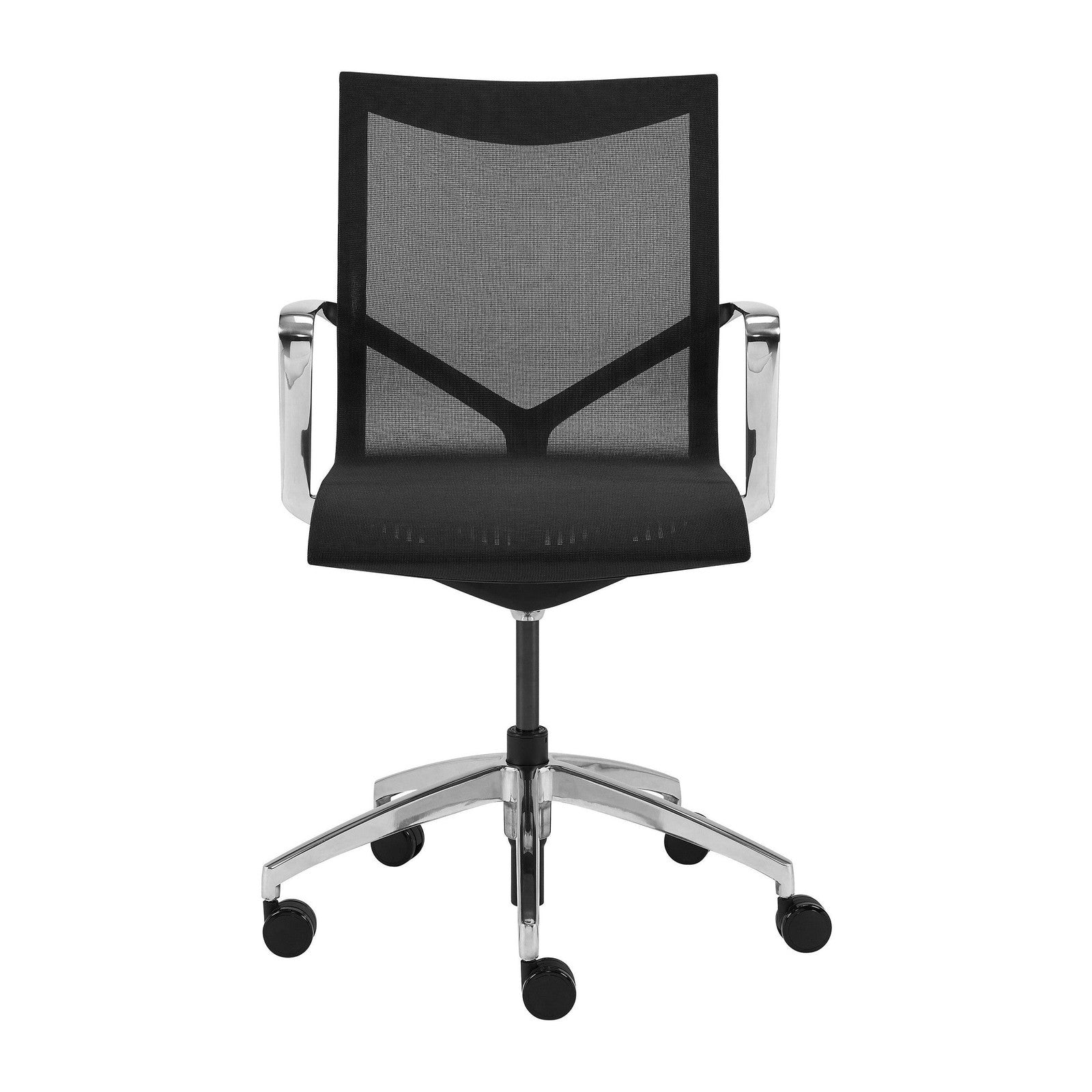 Chaise de bureau à dossier bas Tertu de style européen