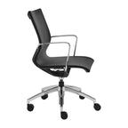 Chaise de bureau à dossier bas Tertu de style européen