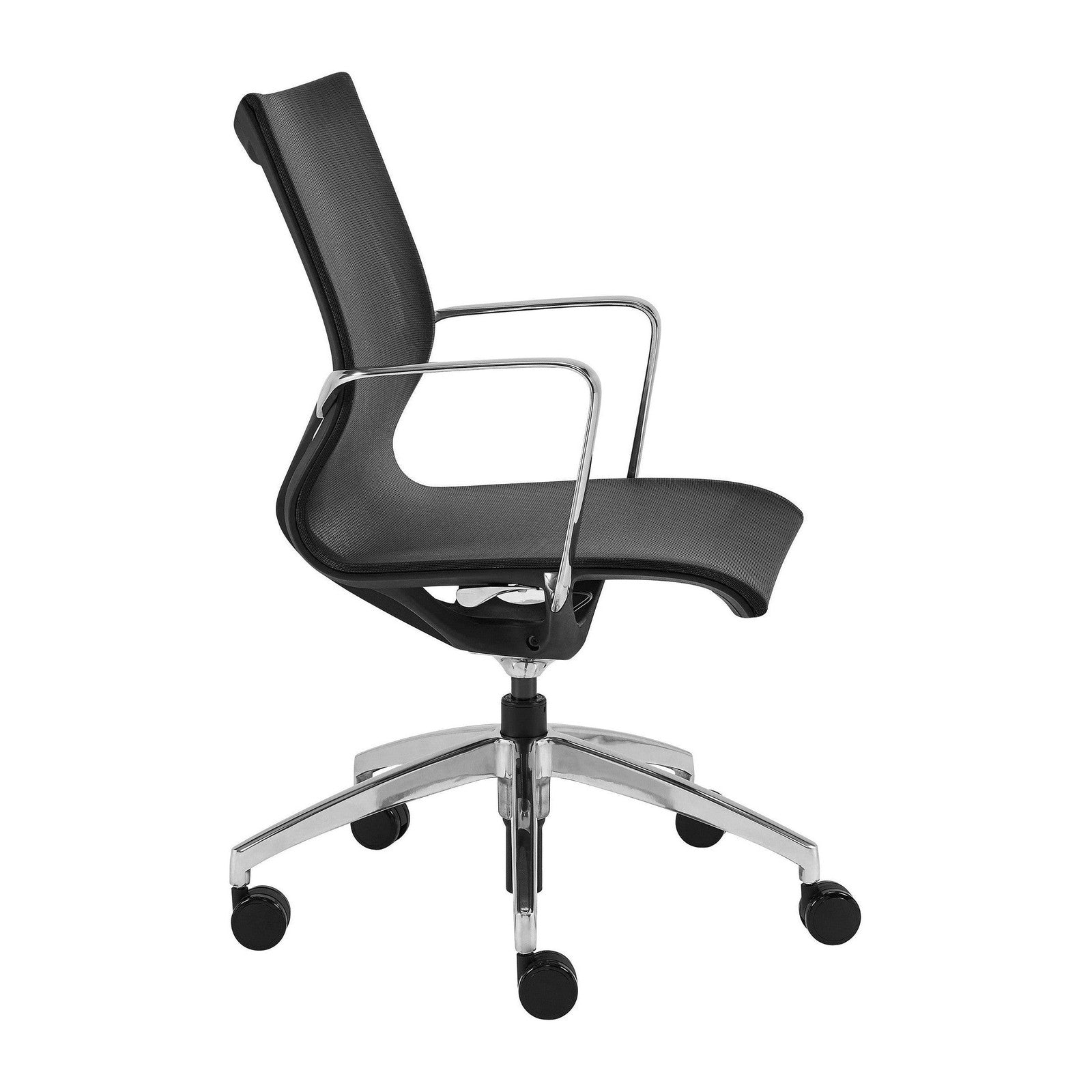 Chaise de bureau à dossier bas Tertu de style européen