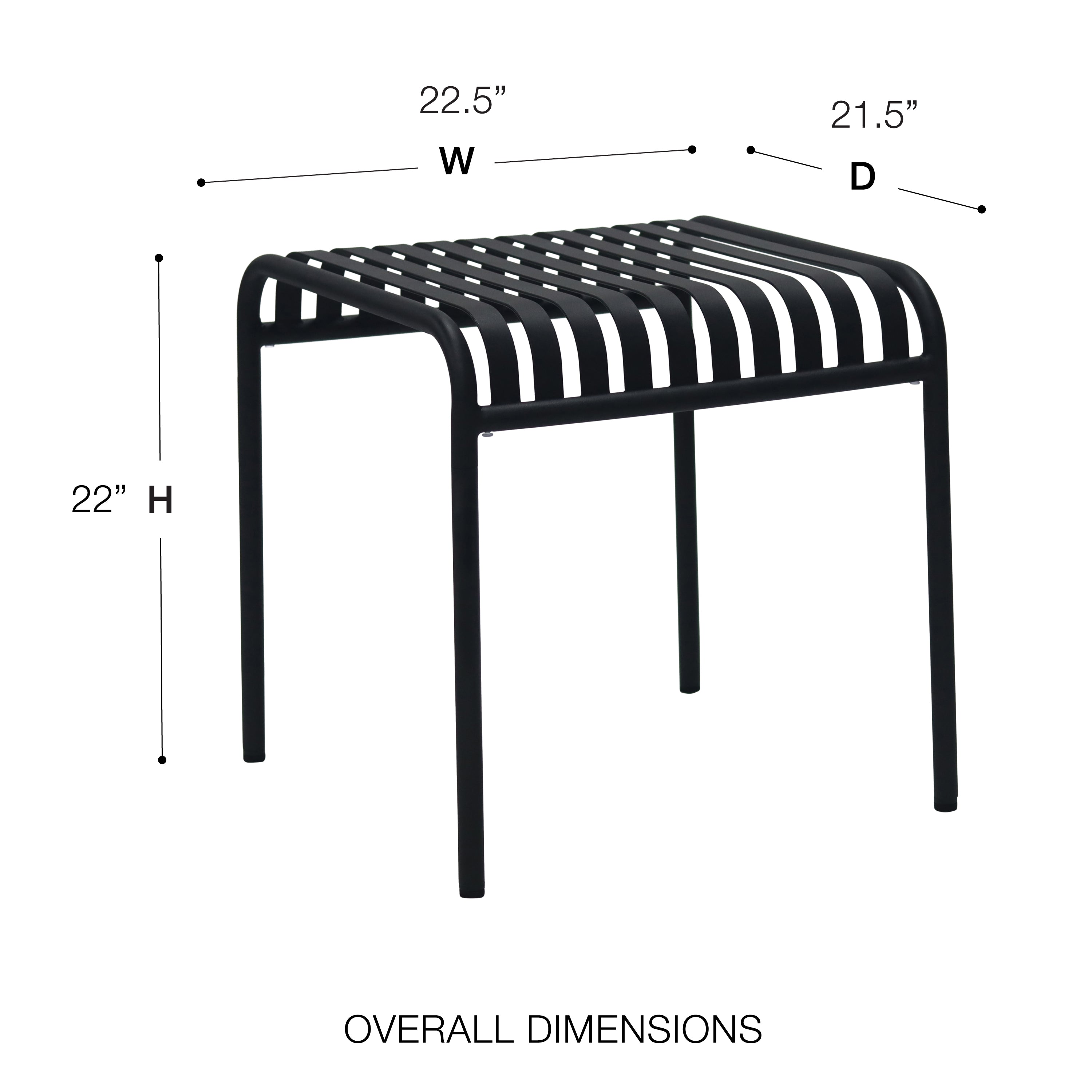 Table d'appoint d'extérieur de style européen Enid 22