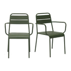 Fauteuil d'extérieur Rosco de style européen - Lot de 2