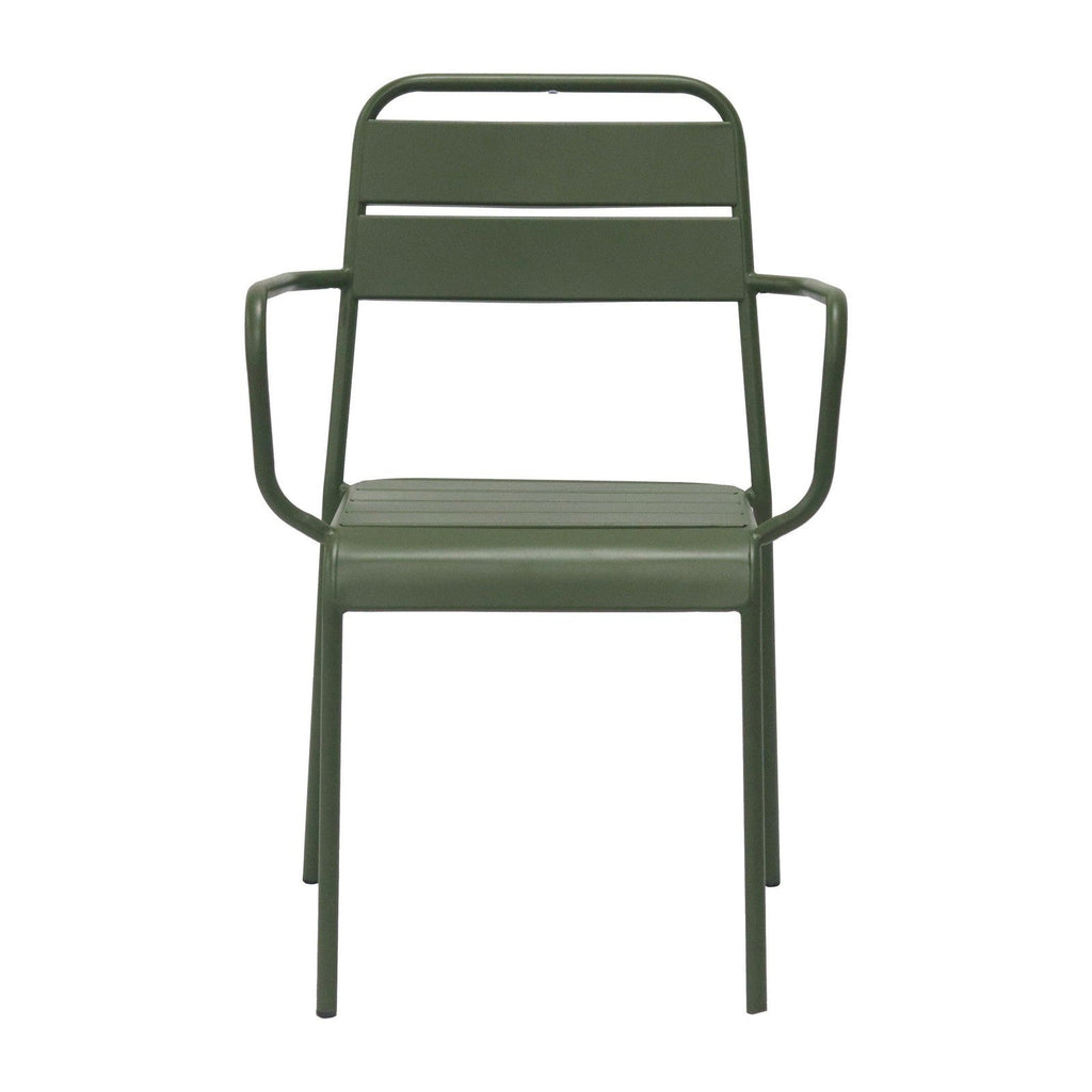 Fauteuil d'extérieur Rosco de style européen - Lot de 2