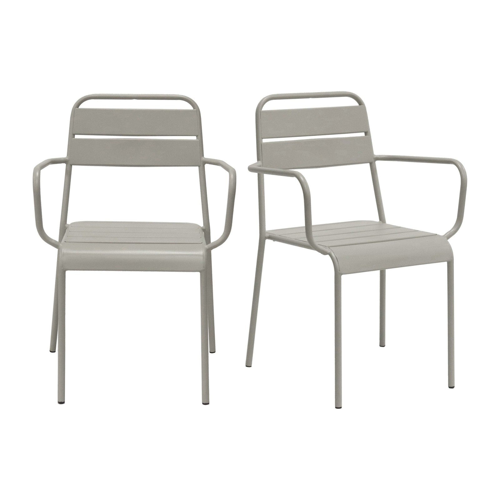 Fauteuil d'extérieur Rosco de style européen - Lot de 2