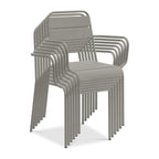 Fauteuil d'extérieur Rosco de style européen - Lot de 2