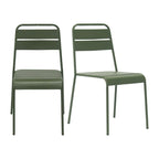 Chaise d'extérieur Rosco de style européen - Lot de 2