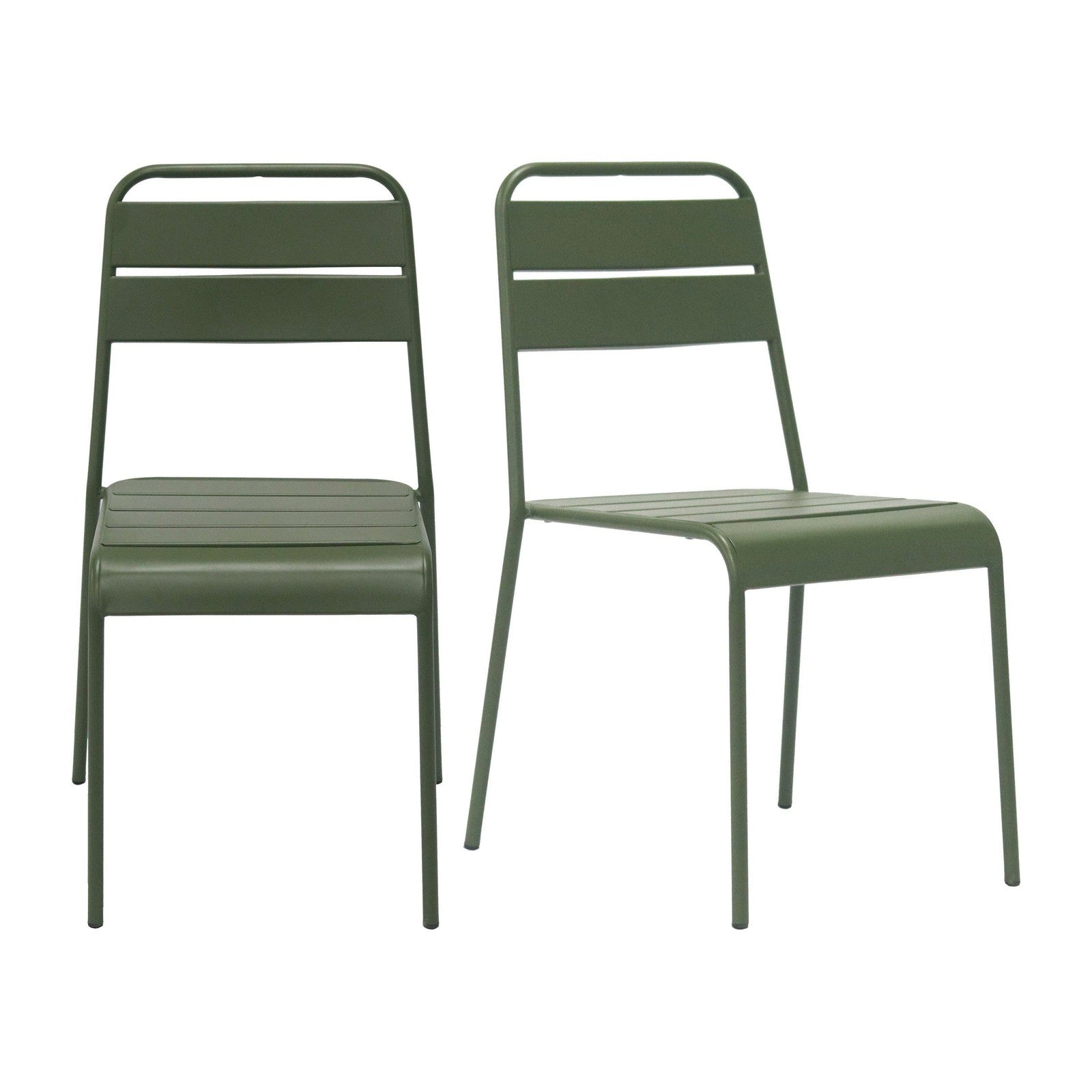 Chaise d'extérieur Rosco de style européen - Lot de 2