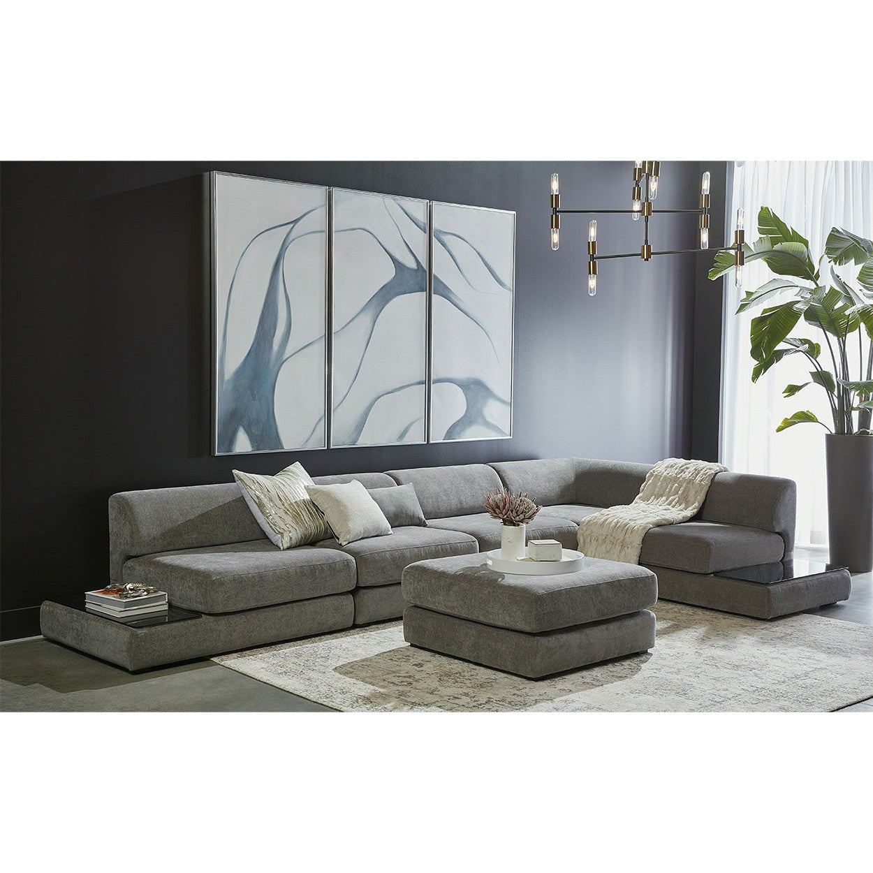 Cadre flottant argenté Sunpan Meditation - Lot de 3