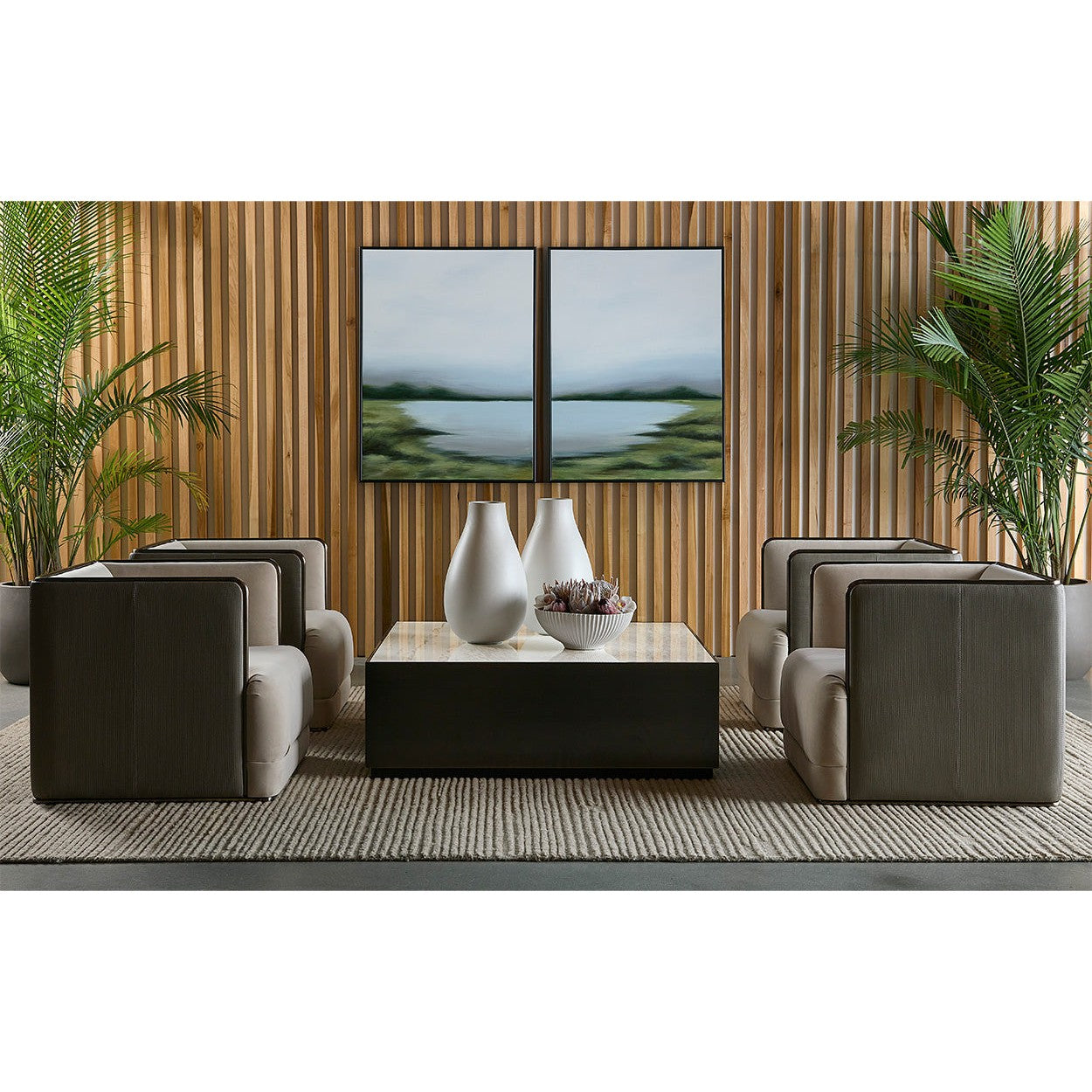 Cadre flottant noir Sunpan Lakeside Views - Lot de 2