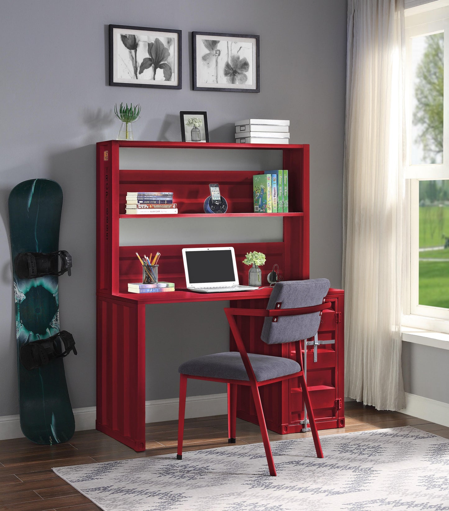 Bureau et huche Cargo Red