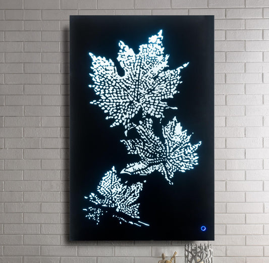 Décoration murale Hadrias en verre fumé et faux cristal (LED)