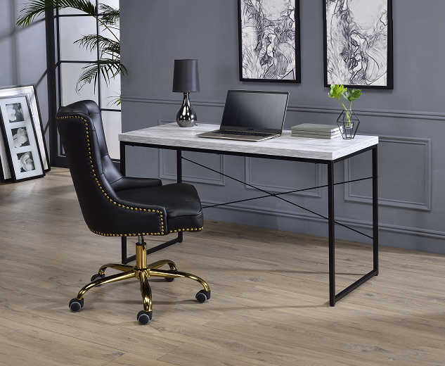 Bureau antique blanc et noir de Jurgen