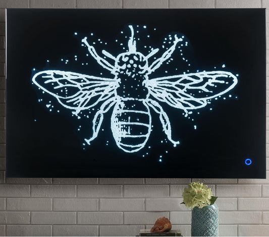 Décoration murale en verre fumé et faux cristal Vedris (LED)