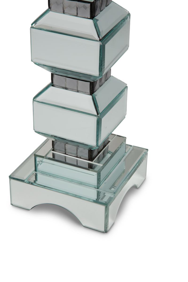 Bougeoir miroir à 2 niveaux AICO Montréal avec accents en cristal (2/paquet)