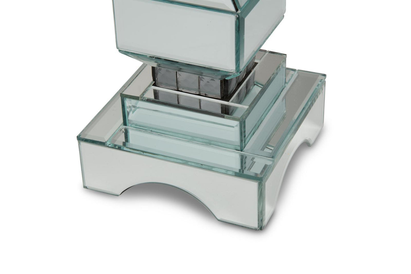 Bougeoir miroir à 2 niveaux AICO Montréal avec accents en cristal (2/paquet)