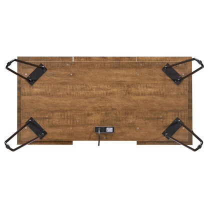 Bureau Sheeran avec 4 rangements cachés Ambre rustique