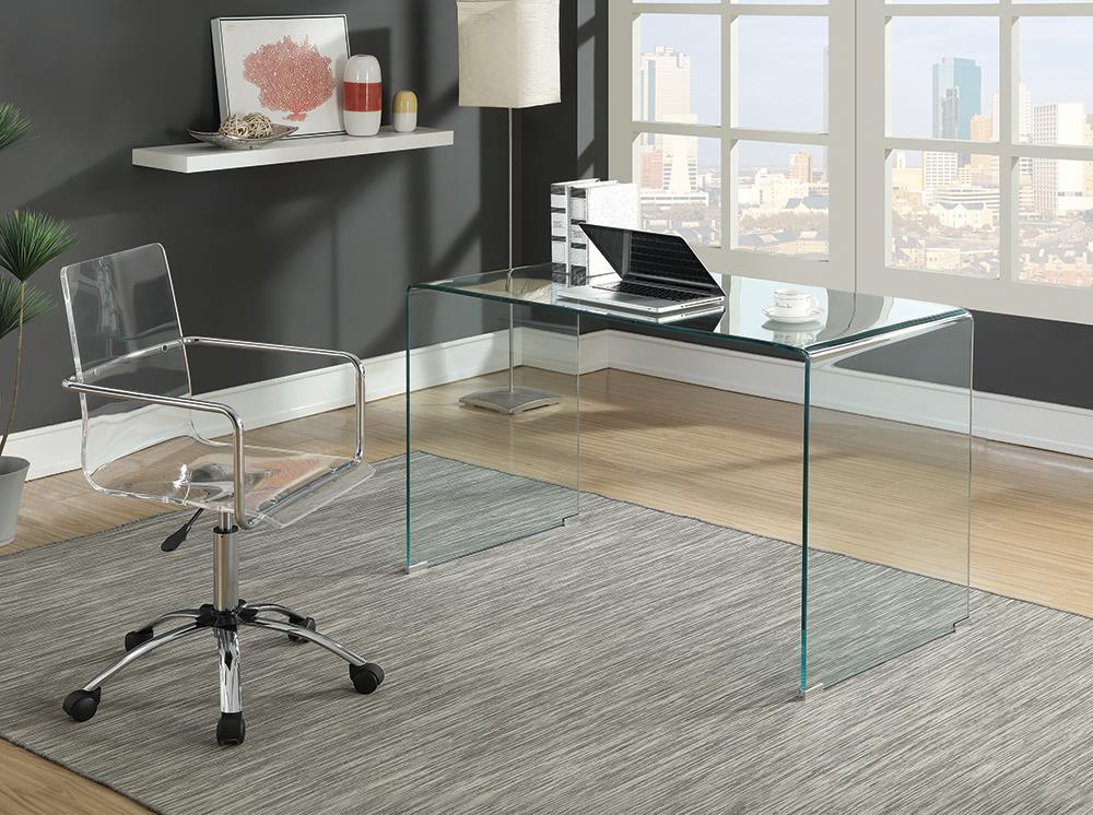 Bureau en verre Ripley transparent