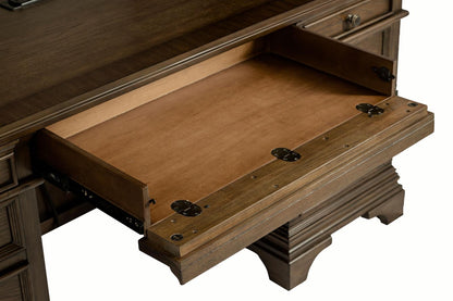 Crédence Hartshill avec prise de courant en chêne bruni