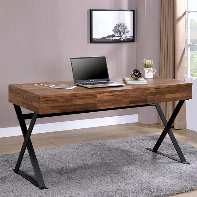 Bureau noir sable tendu