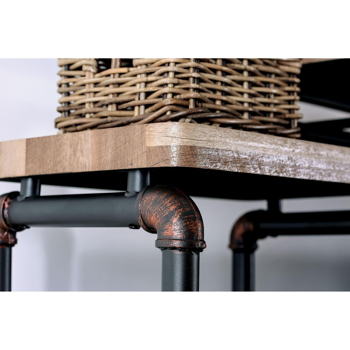 Armoire à pilier Kebbyll antique noire/ton naturel