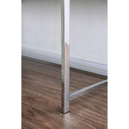 Bureau d'ordinateur Loke blanc/chrome