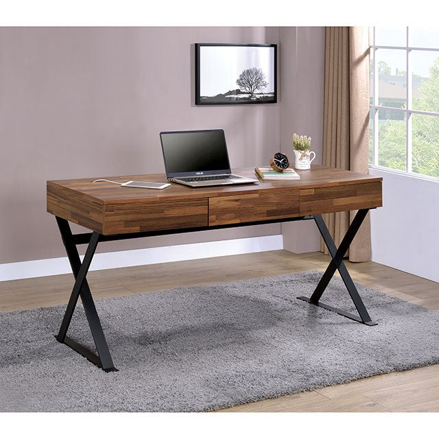 Bureau noir sable tendu