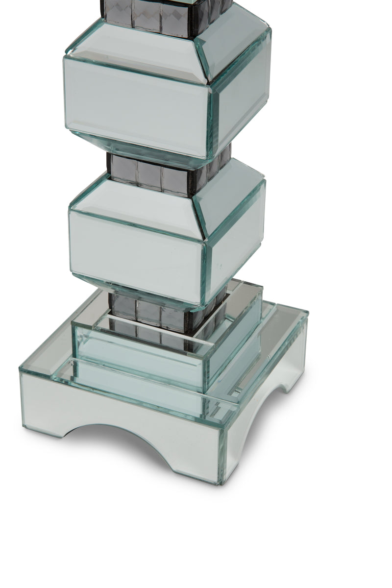 Bougeoir miroir à 2 niveaux AICO Montréal avec accents en cristal (2/paquet)