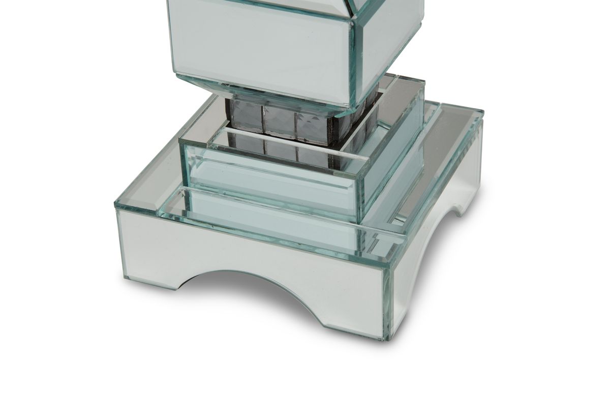 Bougeoir miroir à 2 niveaux AICO Montréal avec accents en cristal (2/paquet)